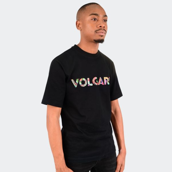 Volgare African Print Tee Black